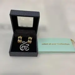 【新品】adam et eve イヤリング ゴールドカラー ストーン
