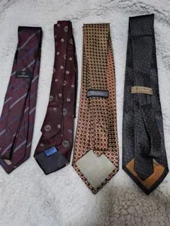 シルク100% ネクタイ4本セット