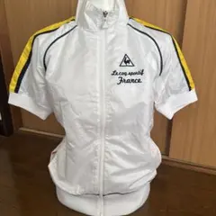 Le coq sportif レディースジャケット ホワイト/イエロー