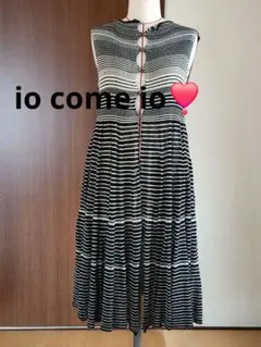 io come io❣️ボーダー柄 ノースリーブ ニットチュニックのサムネイル