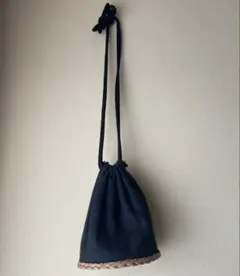 fore ラタンとリネンのショルダーバッグ