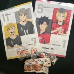 ハイキュー くら寿司 マスキングテープ 缶バッジ クリアファイル