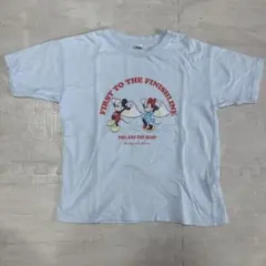 ディズニー　LITTC ミッキー＆ミニー Tシャツ ライトブルー　130cm