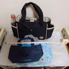 犬のお散歩バッグ　 DoCoMo トートバッグ 黒 中型小型3点セット