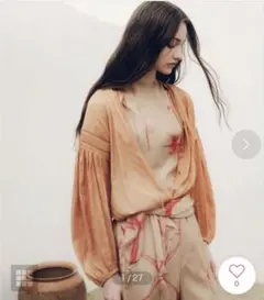SALON adam et rope' エンブロイダリーチュニックブラウスのサムネイル