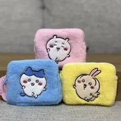 ちいかわ ふわふわミニポーチ 3種セット ちいかわ うさぎ ハチワレ①