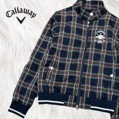 美品✨キャロウェイ ジップジャケット 2way チェック ダブルジップ ゴルフ