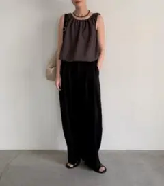 select MOCA 　カットジョーゼットバルーンスラックス