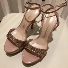 キラキラ レディースサンダル ヒール