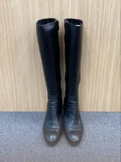 YOSHITO ヨシト ロングブーツ ブーツ 靴 黒 ブラック レザー スエード