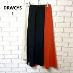 DRWCYS スカート　ロングスカート　フレア　韓国製　ストライプ　サイズ1