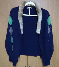 spic and span　スピックアンドスパン　ファー付きケープカーディガン