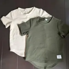 子供用Tシャツ 2枚セット　緑　白のサムネイル