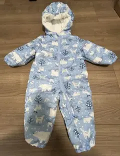 白くま柄　スキーウェア ジャンプスーツ　アウター　95