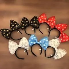 ディズニー　ミニーマウス　ビックリボン　カチューシャ