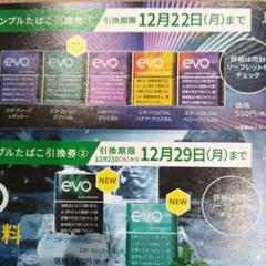 evo サンプルたばこ引換券　2枚 ファミリーマート限定