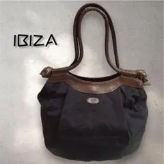 IBIZA イビサ ナイロン レザー トートバッグ ブラック 黒