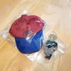 ポロラルフローレン　ミニキャップキーホルダー&ピンバッジ