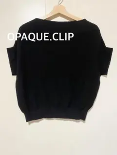OPAQUE.CLIP オペークドットクリップ　半袖オフショルダーニット　38