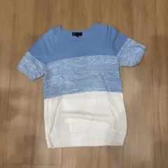 MICHEL KLEIN ボーダー Tシャツ 46 ニットシャツ　サマーセーター