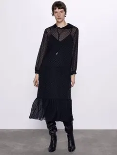 新品☆ZARA ザラ フード付きワンピース