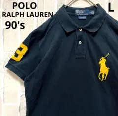 ポロ バイ ラルフローレン 半袖 ポロシャツ ビッグポニー 鹿の子 90s L