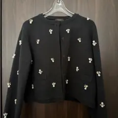 ニットジャケット ノーカラージャケット