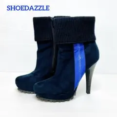 SHOEDAZZLE ショートブーツ 厚底 ヒール スエード調 US7