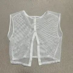 メッシュ 白 タンクトップ