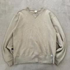 USA製 RUSSELL ブランク 前V スウェット トレーナー ベージュ M