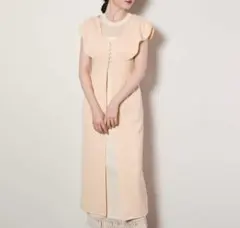 euw nuance collar gilet beige ベージュ 2 - メルカリ