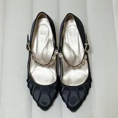 Dorry Doll ビジュー付きパンプス ヒール6.5cm 黒 S