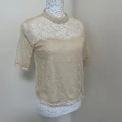 GRL レースブラウス　ベージュ　M