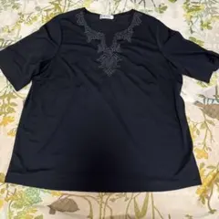 (美品)黒カットソー、Lサイズのサムネイル