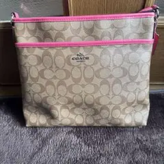 COACH シグネチャー ショルダーバッグ ピンク