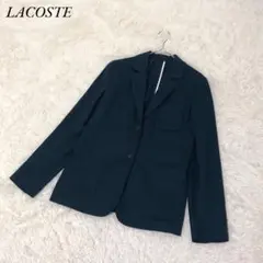 美品 LACOSTE ラコステ テーラードジャケット S ネイビー ポケット