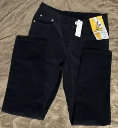 ［新品］コーデュロイブラック LL プルオンパンツきちんと見えるウエストゴム