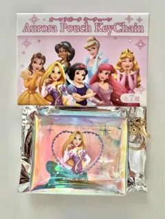 ディズニー　シークレット　オーロラポーチ　キーチェーン　ラプンツェル