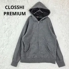 クロッシー　ジップアップパーカー L　グレー　裏起毛 厚手　しまむら
