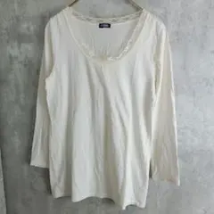 【ジャーナルスタンダード】日本製　オフホワイトの長袖インナートップス　綿100％