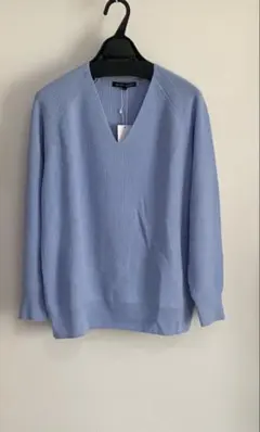 タグ付　23区　羊毛　カシミヤニット　スカイブルー系