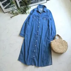 美品❁Lee リー　デニム シャツワンピース　ロングワンピース　M