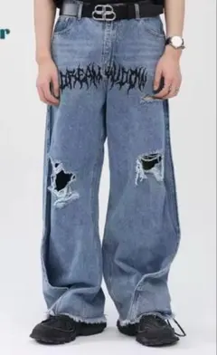 GUREITOJP STILL WATER ワイドデニム　ストリート　スケボー