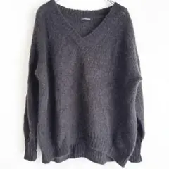 【美品】ロートレアモン Vネックニット　ウール混モヘヤ混　38 a1816