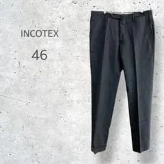 【INCOTEX】　スラックス　ストレートパンツ　センタープレス　ビジネス　通勤のサムネイル