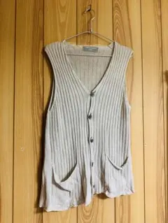 90's 田中オム リネンベスト 希少 貝ボタン　コムデギャルソンオム