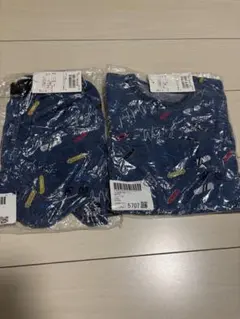 新品☆XLARGEKIDSデニム スケボー柄Tシャツ ハーフパンツセット100