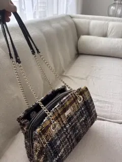 kate spade new york マルチカラーツイードショルダーバッグ