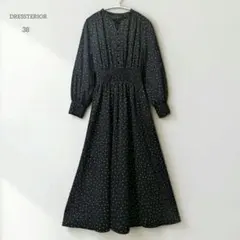 DRESSTERIOR ドットシャーリングワンピース 38 極美品