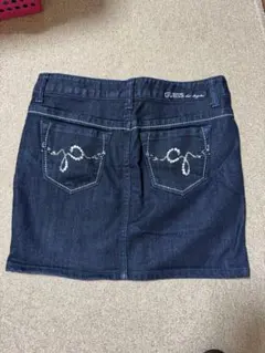 韓国 GUESS デニム ミニスカート スカート ラインストーン